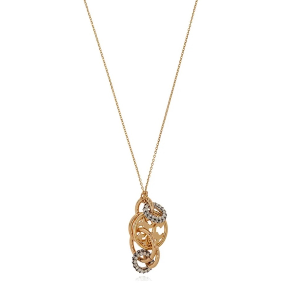 NWT/NIP Tory Burch Miller Interlocking Pendant Necklace